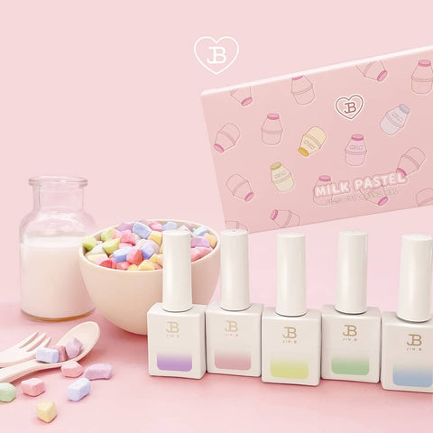 JIN.B Milk Pastel Syrup Gel 5pc Collection