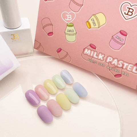 JIN.B Milk Pastel Syrup Gel 5pc Collection