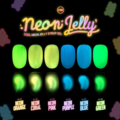 Neon Jelly Syrup Gel (6 pc)